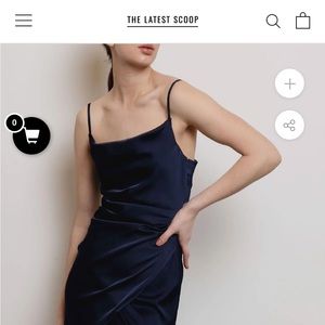 Navy slip dress. Size small